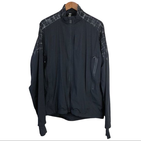 LULULEMON Men’s Black/Grey Lightweight Sprint Jacket size X-Large - Picture 1 of 7